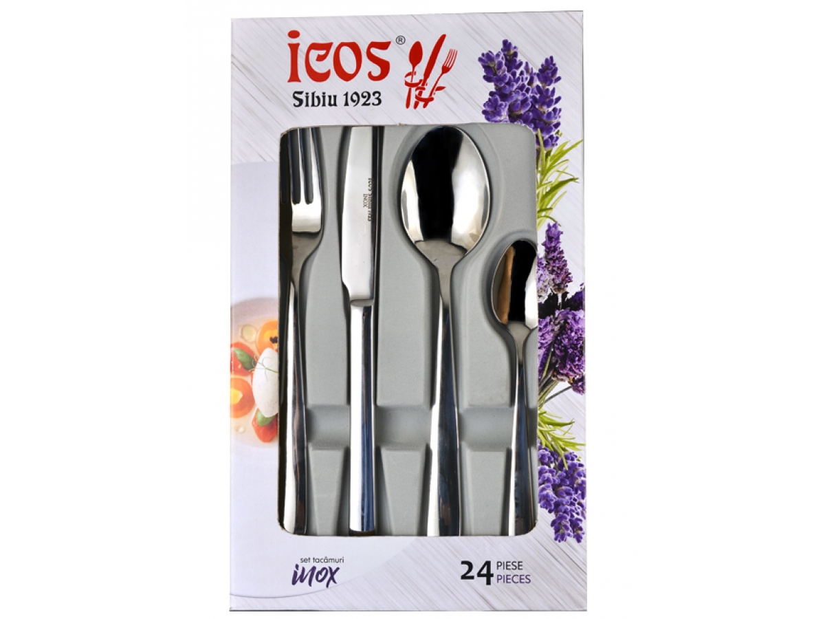Set tacamuri inox 2.5mm, 6 persoane, 24 piese, Set-Eva